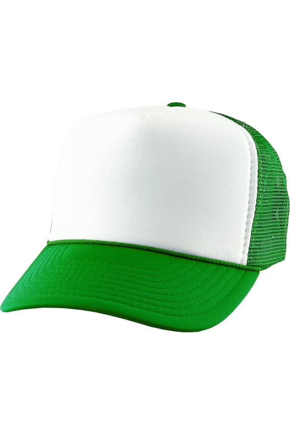 Classic Foam Front Mesh Back Trucker Hat Baseball Cap Plastic Adjustable Snapback