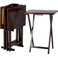 thumbnail image 1 of Classic Foldable TV Dinner Tray Table with Storage Rack, 14.6 L x 19 W x 26 H inch, Natutral, 4-Pack, 1 of 8