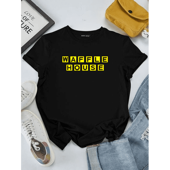 Classic Food Waffle House Breakfast Retro Cafe Pancake Diner Art Unisex T-Shirt V16383 ,up to size 5XL
