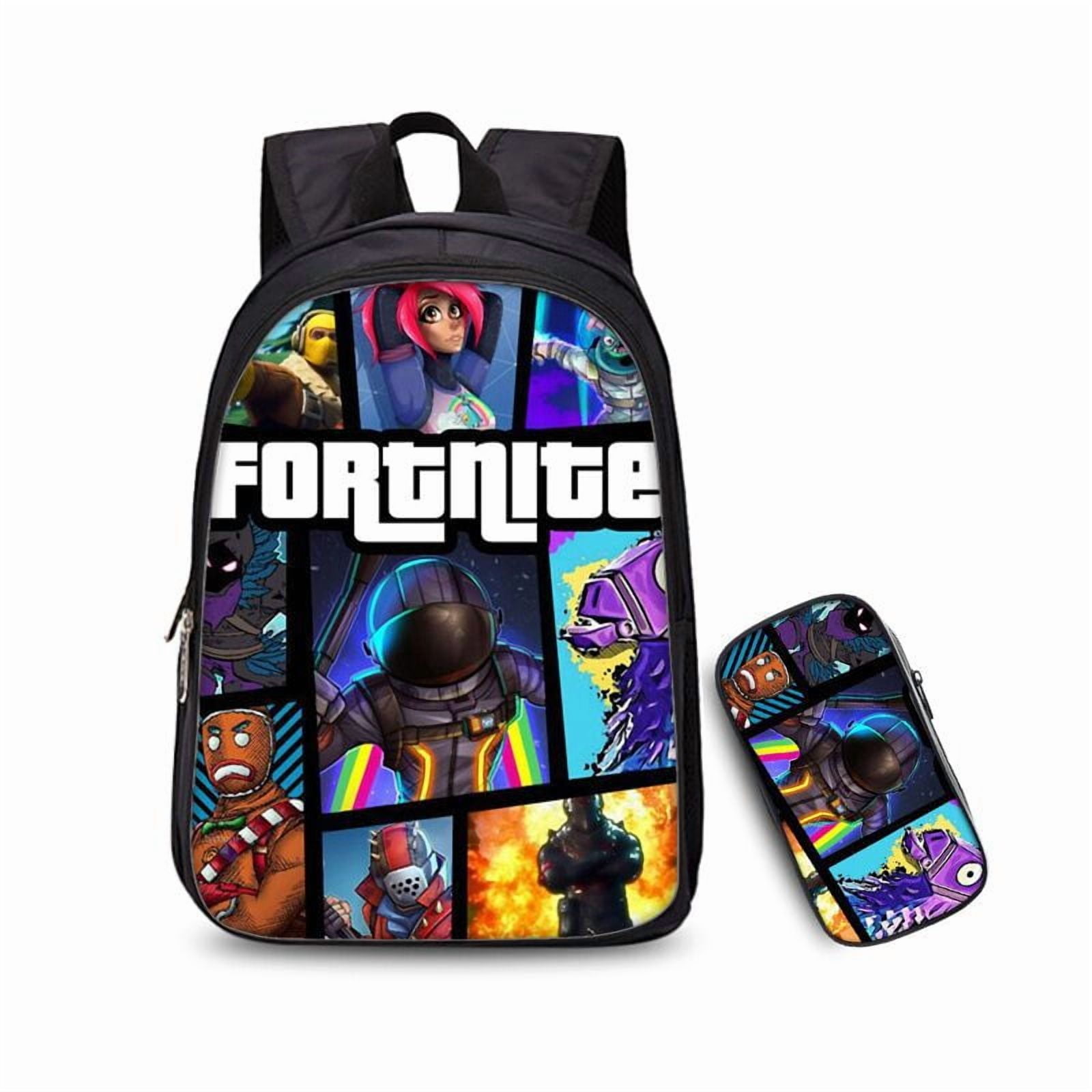 Classic Fortnite Canvas Backpack and Small Case 2Pcs Set-Student Back ...