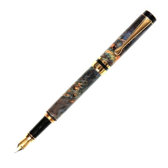 Classic Fountain Pen - Blue Maple Burl