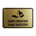 thumbnail image 1 of Classic Frame Complimentary Hand Sanitizer Sign (Brushed Gold) - Small 4x6", 1 of 1