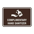 thumbnail image 1 of Classic Frame Complimentary Hand Sanitizer Sign (Dark Brown) - Large 6x8", 1 of 1