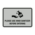 thumbnail image 1 of Classic Frame Please Use xxHandxx xxSanitizerxx Before Entering Sign (Lt Gray) - Large 6x8", 1 of 1