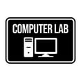 thumbnail image 1 of Classic Framed Computer Lab Sign (Black) - Large, 1 of 5