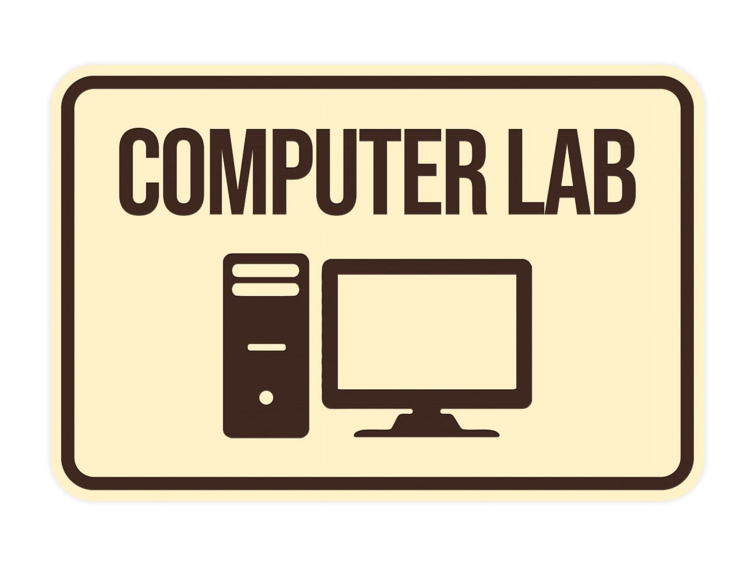 Classic Framed Computer Lab Sign (Brushed Silver) - Large - Walmart.com