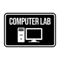 thumbnail image 1 of Classic Framed Computer Lab Sign (Brushed Silver) - Small, 1 of 5