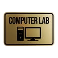 thumbnail image 1 of Classic Framed Computer Lab Sign (Ivory/Dark Brown) - Small, 1 of 5
