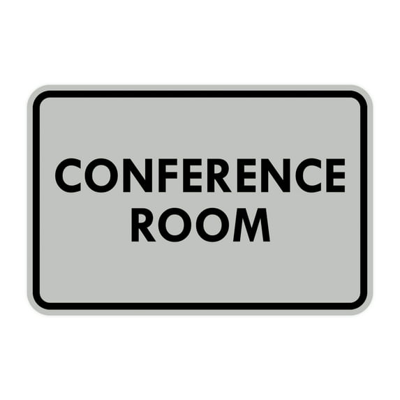 Classic Framed Conference Room Sign (Lt Gray) - Medium
