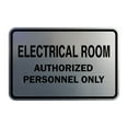 thumbnail image 1 of Classic Framed ELECTRICAL ROOM AUTHORIZED PERSONNEL ONLY Sign (Brushed Silver) - Medium, 1 of 1
