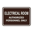 thumbnail image 1 of Classic Framed ELECTRICAL ROOM AUTHORIZED PERSONNEL ONLY Sign (Dark Brown) - Small, 1 of 1