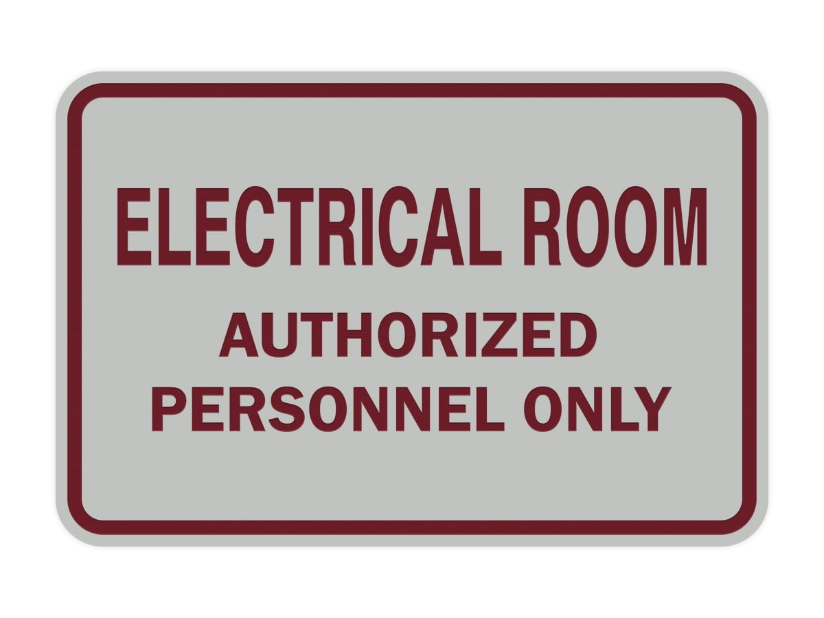 Classic Framed ELECTRICAL ROOM AUTHORIZED PERSONNEL ONLY Sign (Light