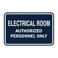 thumbnail image 1 of Classic Framed ELECTRICAL ROOM AUTHORIZED PERSONNEL ONLY Sign (Navy Blue / White) - Small, 1 of 1