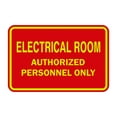 thumbnail image 1 of Classic Framed ELECTRICAL ROOM AUTHORIZED PERSONNEL ONLY Sign (Red/Yellow) - Small, 1 of 1