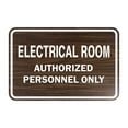 thumbnail image 1 of Classic Framed ELECTRICAL ROOM AUTHORIZED PERSONNEL ONLY Sign (Walnut) - Medium, 1 of 1