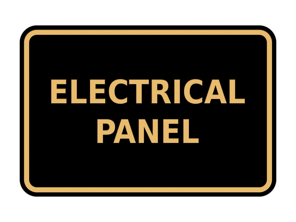 Classic Framed Electrical Panel Sign (Black Gold) - Large - Walmart.com