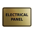 thumbnail image 1 of Classic Framed Electrical Panel Sign (Brushed Gold) - Large, 1 of 1