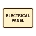 thumbnail image 1 of Classic Framed Electrical Panel Sign (Ivory/Dark Brown) - Small, 1 of 1