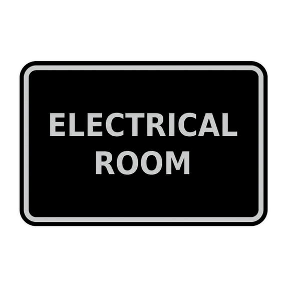 Classic Framed Electrical Room (Black / Silver) - Large