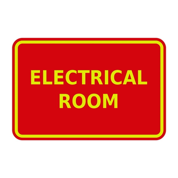 Classic Framed Electrical Room (Red/Yellow) - Medium