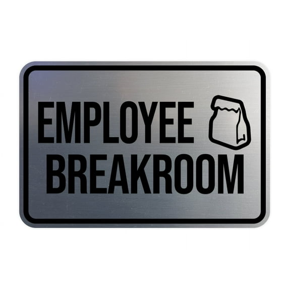 Classic Framed Employee Breakroom Sign (Black Gold) - Medium