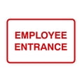 thumbnail image 1 of Classic Framed Employee Entrance Sign (White/Red) - Small, 1 of 1