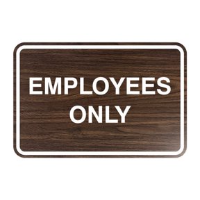 Employees-Only Signs for Workplace Identification and Safety