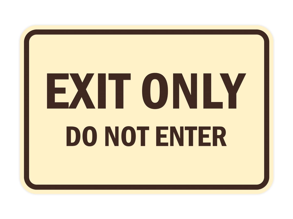 classic-framed-exit-only-do-not-enter-sign-yellow-black-medium-5x7-walmart-com for Exit Only Sign Printable Free Classic Framed Exit Only Do Not Enter Sign (Yellow / Black) - Medium 5x7