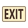 thumbnail image 1 of Classic Framed Exit Sign (Ivory/Dark Brown) - Medium, 1 of 1
