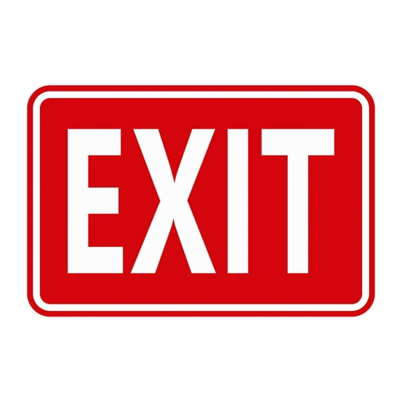 Classic Framed Exit Sign (Red) - Small