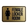 thumbnail image 1 of Classic Framed Female Locker Room Sign (Brushed Gold) - Medium, 1 of 5