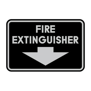 Classic Framed Fire Extinguisher (Black / Silver) - Small