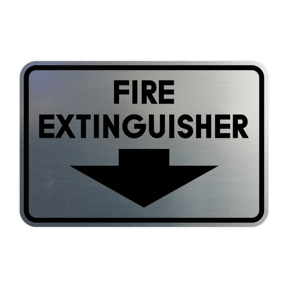 Classic Framed Fire Extinguisher (Brushed Silver) - Large