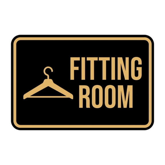 Classic Framed Fitting Room Sign (Blue) - Small