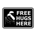 thumbnail image 1 of Classic Framed Free Hugs Here Sign (Black) - Medium, 1 of 5
