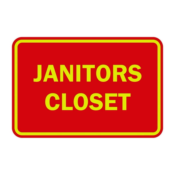 Classic Framed Janitors Closet (Red/Yellow) - Large