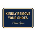 thumbnail image 1 of Classic Framed Kindly Remove Your Shoes (Navy Blue/Gold) - Small, 1 of 1