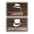 thumbnail image 1 of Classic Framed Ladies And Gentlemen Sign Set (Walnut) - Large, 1 of 1