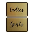 thumbnail image 1 of Classic Framed Ladies And Gents Sign Set (Brushed Gold) - Small, 1 of 1