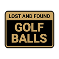 thumbnail image 1 of Classic Framed Lost And Found Golf Balls Sign (Black /Gold) - Small, 1 of 5