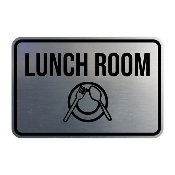 Classic Framed Lunch Room Sign (Navy Blue / White) - Large