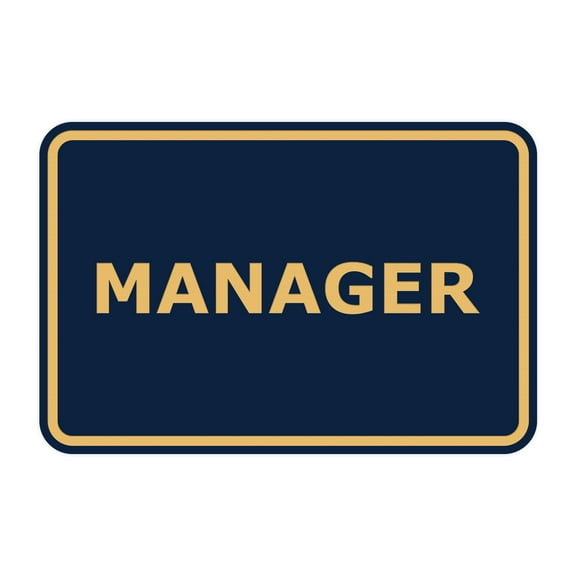 Classic Framed Manager (Navy Blue/Gold) - Medium