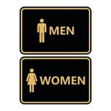 Classic Framed Men Women Sign Set (Black Gold) - Large - Walmart.com