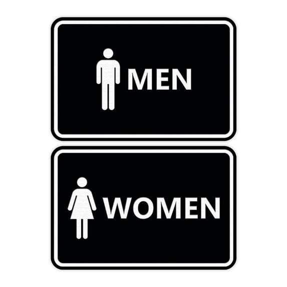 Classic Framed Men Women Sign Set (Black) - Small - Walmart.com