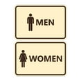 Classic Framed Men Women Sign Set (Ivory/Dark Brown) - Large - Walmart.com