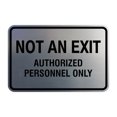 thumbnail image 1 of Classic Framed NOT AN EXIT AUTHORIZED PERSONNEL ONLY Sign (Brushed Silver) - Medium, 1 of 1