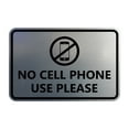 thumbnail image 1 of Classic Framed No Cell Phone Use Please (Brushed Silver) - Medium, 1 of 1