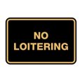 thumbnail image 1 of Classic Framed No Loitering (Black Gold) - Large, 1 of 1
