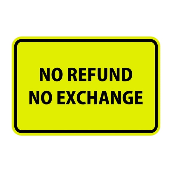 Classic Framed No Refund No Exchange (Yellow / Black) - Small