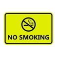 thumbnail image 1 of Classic Framed No Smoking Sign (Yellow / Black) - Medium, 1 of 1